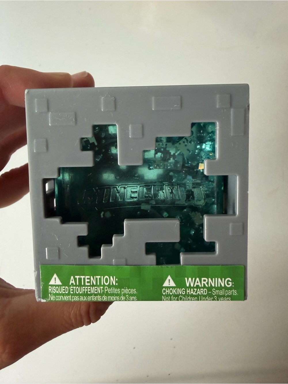 Blue Minecraft Jellycube Glitter Squishy Cube Toy